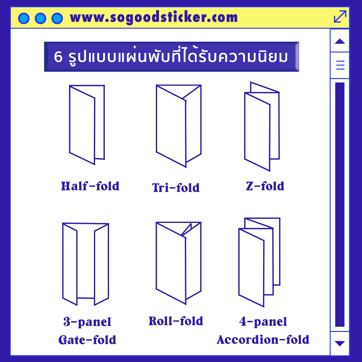 6 รูปแบบแผ่นพับที่นิยมใช้